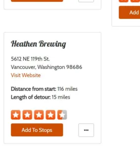 A brewery as shown in the list of cards