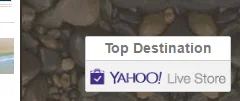 A Yahoo! Live Store emblem in the corner of a website