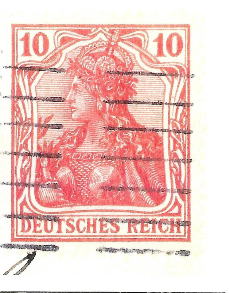 Card featuring stamp from the Deutsches Reich