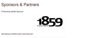 The old sponsor layout. One sponsor logo per line with no additional information.