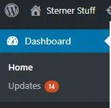 WordPress's update indicator