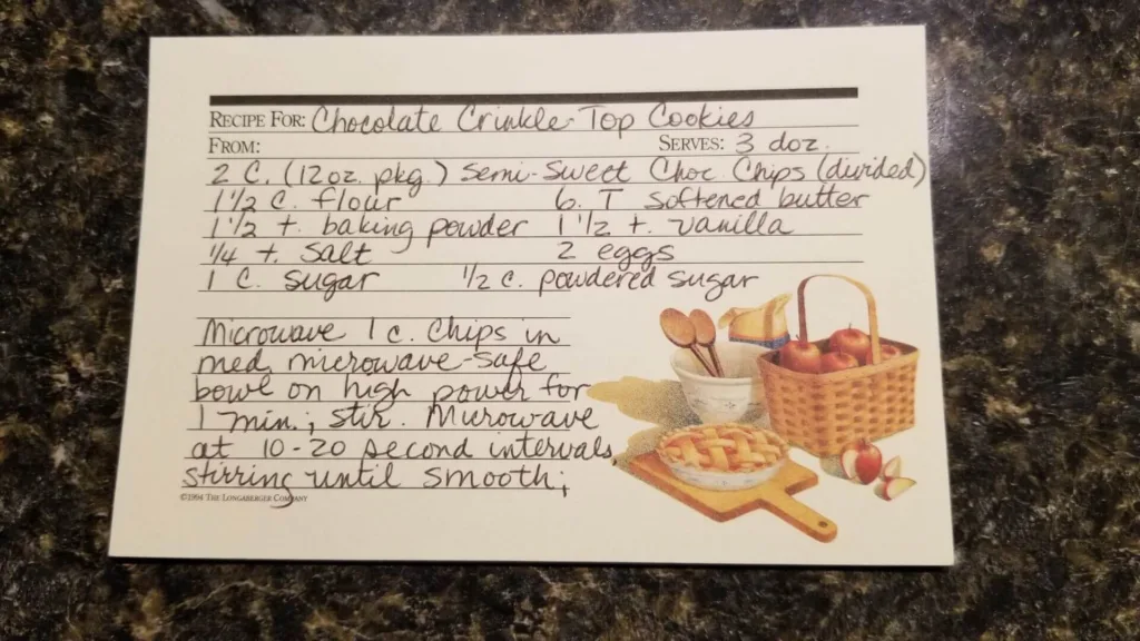 Recipe for Chocolate Crinkle Cookies